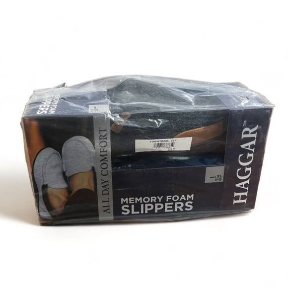 Haggar Mens Faux Trim Slip On Slide Slippers XL (11-12) - Picture 4 of 8